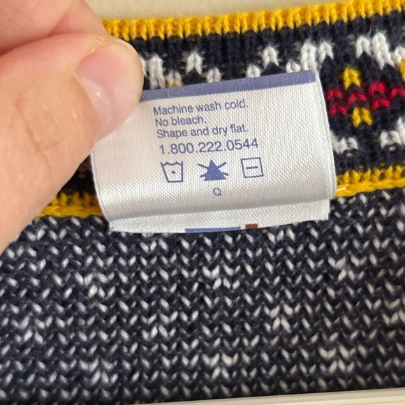 Hanna Andersson Fair Isle Navy Blue Sweater Size Small - Picture 6 of 7
